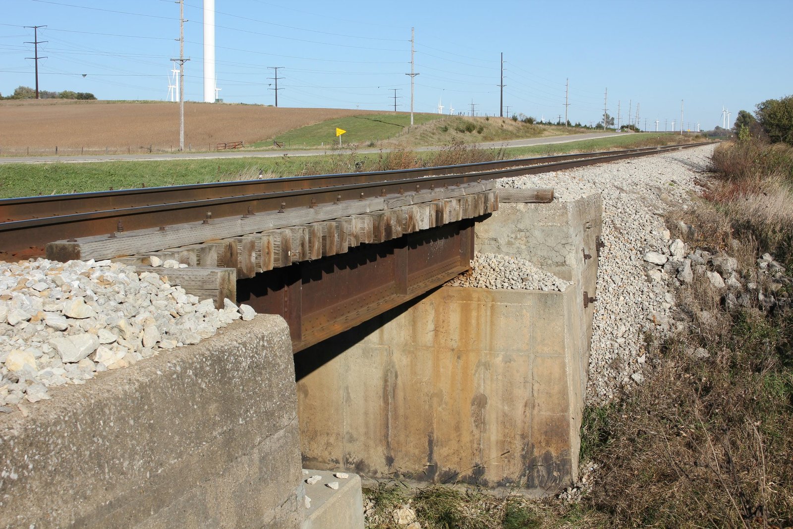 Looking east